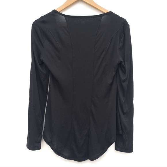 Helmut Lang Modal Seamed Scoop Neck Tee Shirt - Picture 3 of 7